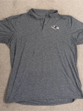 Men's Heather Gray Ravens Polo Shirt